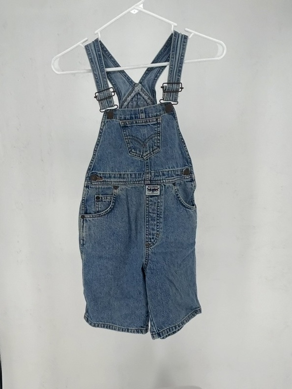 Levi's Denim Overalls Kids size 7 Light Blue Wash Excellent Vintage Carpenter